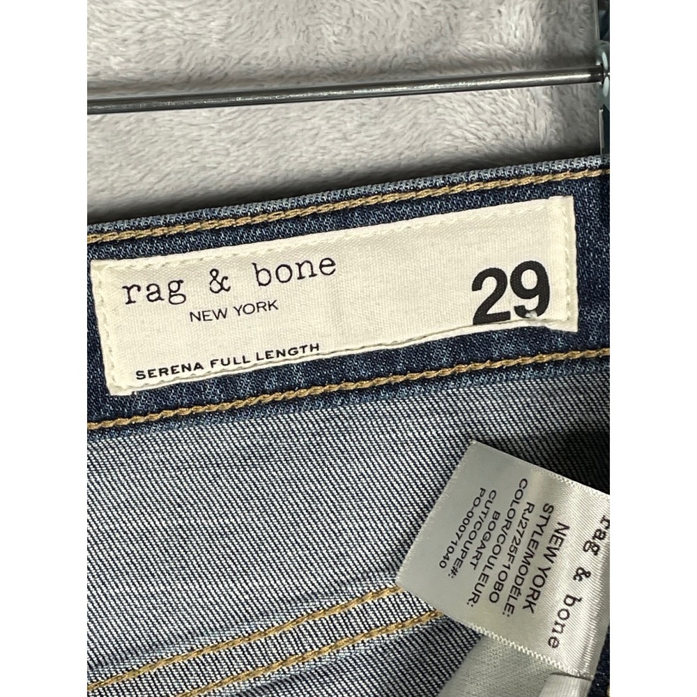Rag & Bone Serena Full Length Wide Leg Jeans Bogart Blue RJ2725F1OBO Size 29 - Picture 2 of 10